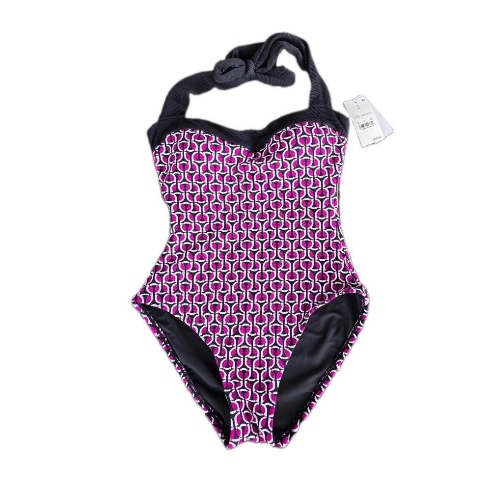 LANDS' END Size XS Geometric Tankini One-Piece Swimsuit (334)